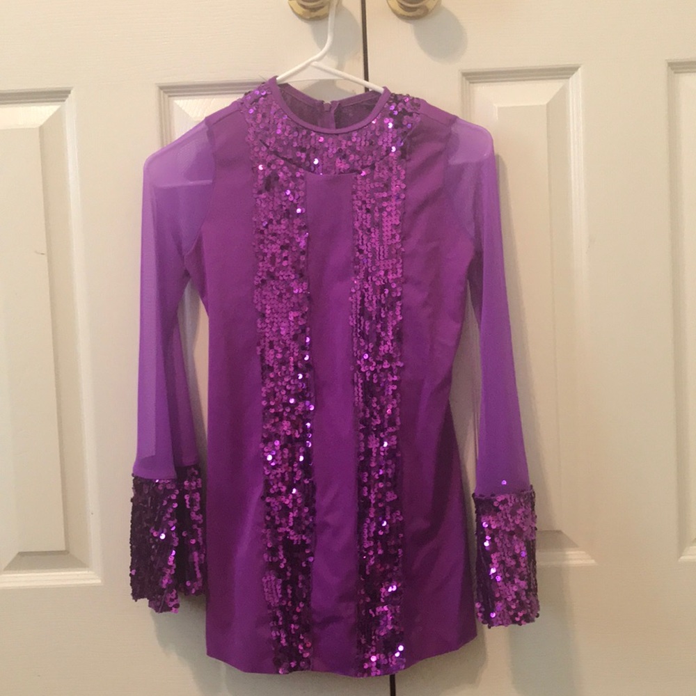Purple sequin retro minidress dance (girls) M